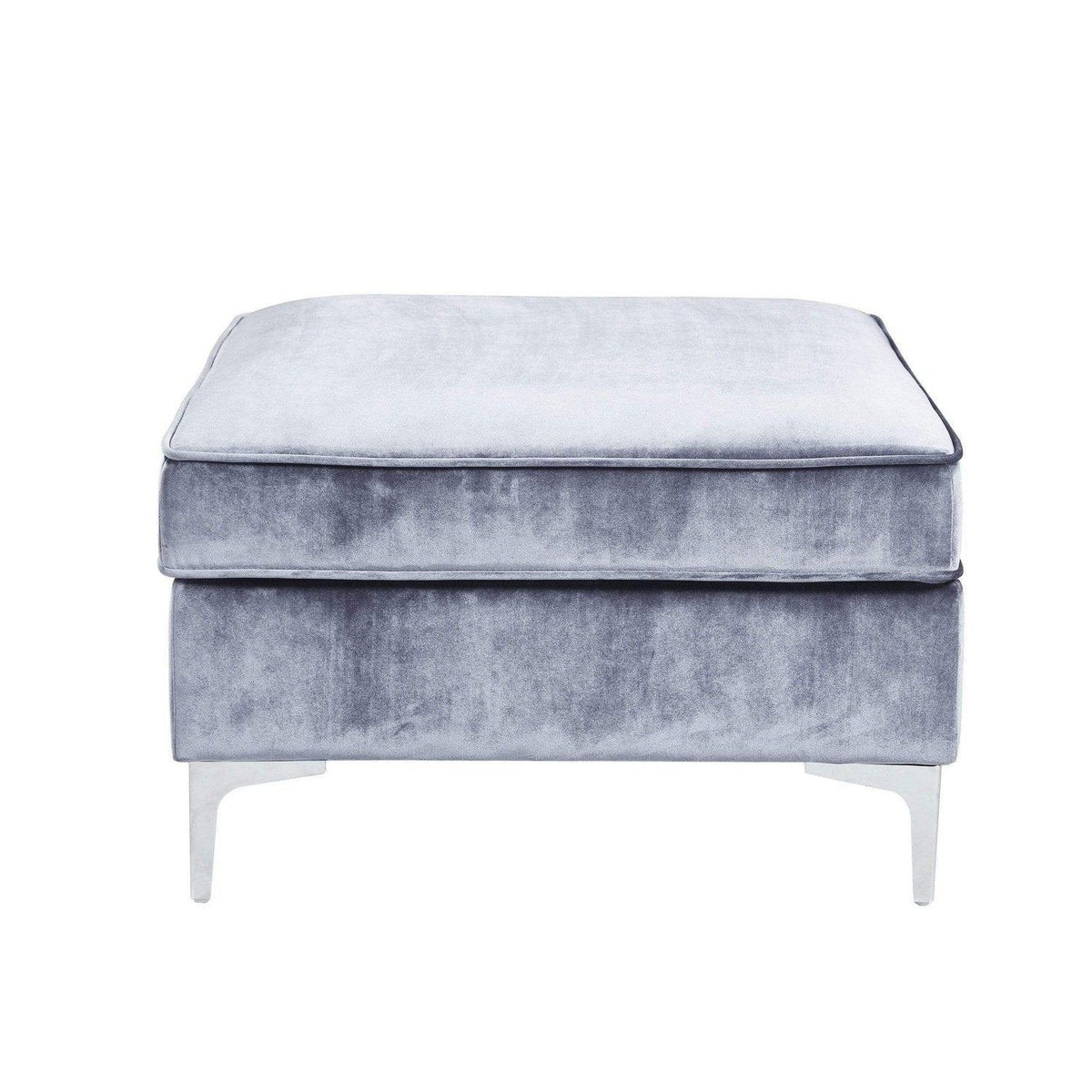 Iconic Home Guinevere Velvet Storage Ottoman
