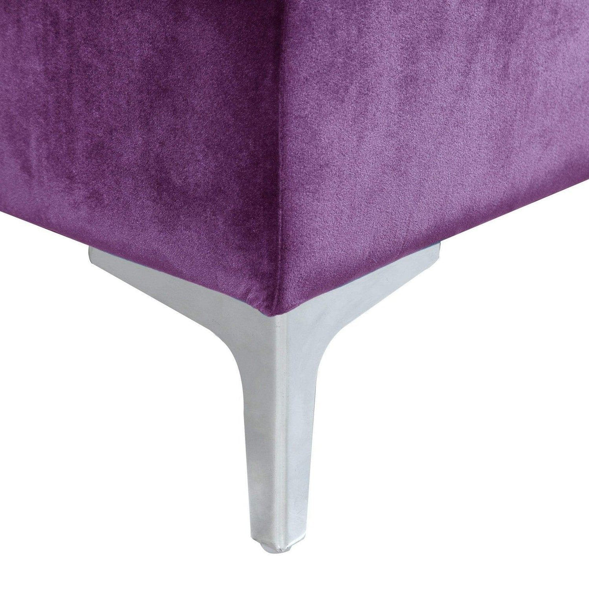 Iconic Home Guinevere Velvet Storage Ottoman