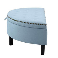 Iconic Home Jacqueline Tufted Linen Storage Ottoman Bench