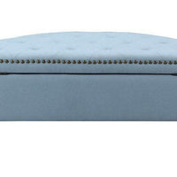 Iconic Home Jacqueline Tufted Linen Storage Ottoman Bench