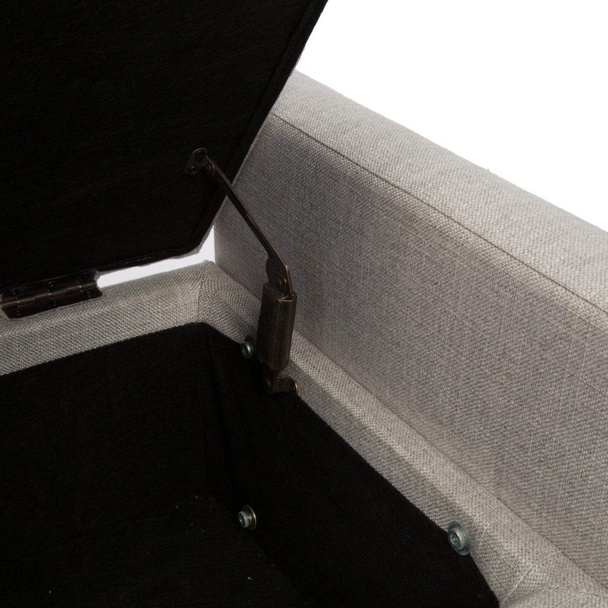 Iconic Home Lance Tufted Linen Storage Bench