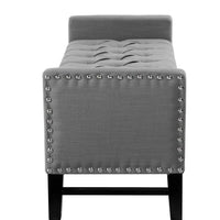 Iconic Home Lance Tufted Linen Storage Bench