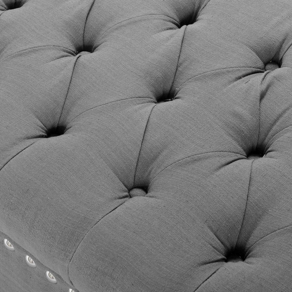 Iconic Home Lance Tufted Linen Storage Bench