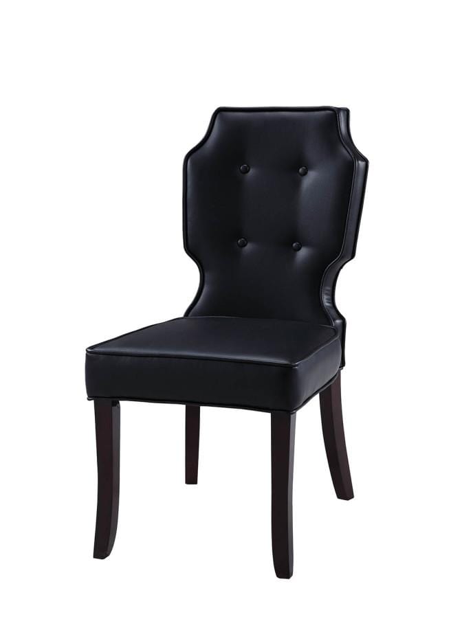 Iconic Home Lennon Faux Leather Tufted Dining Chair Set of 2