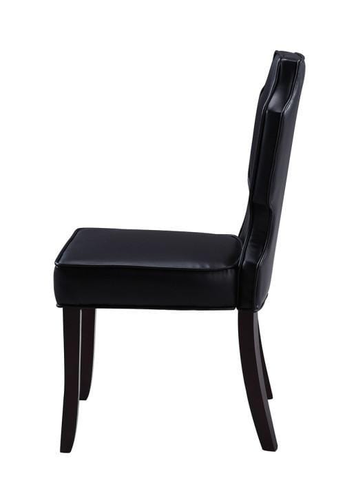 Iconic Home Lennon Faux Leather Tufted Dining Chair Set of 2