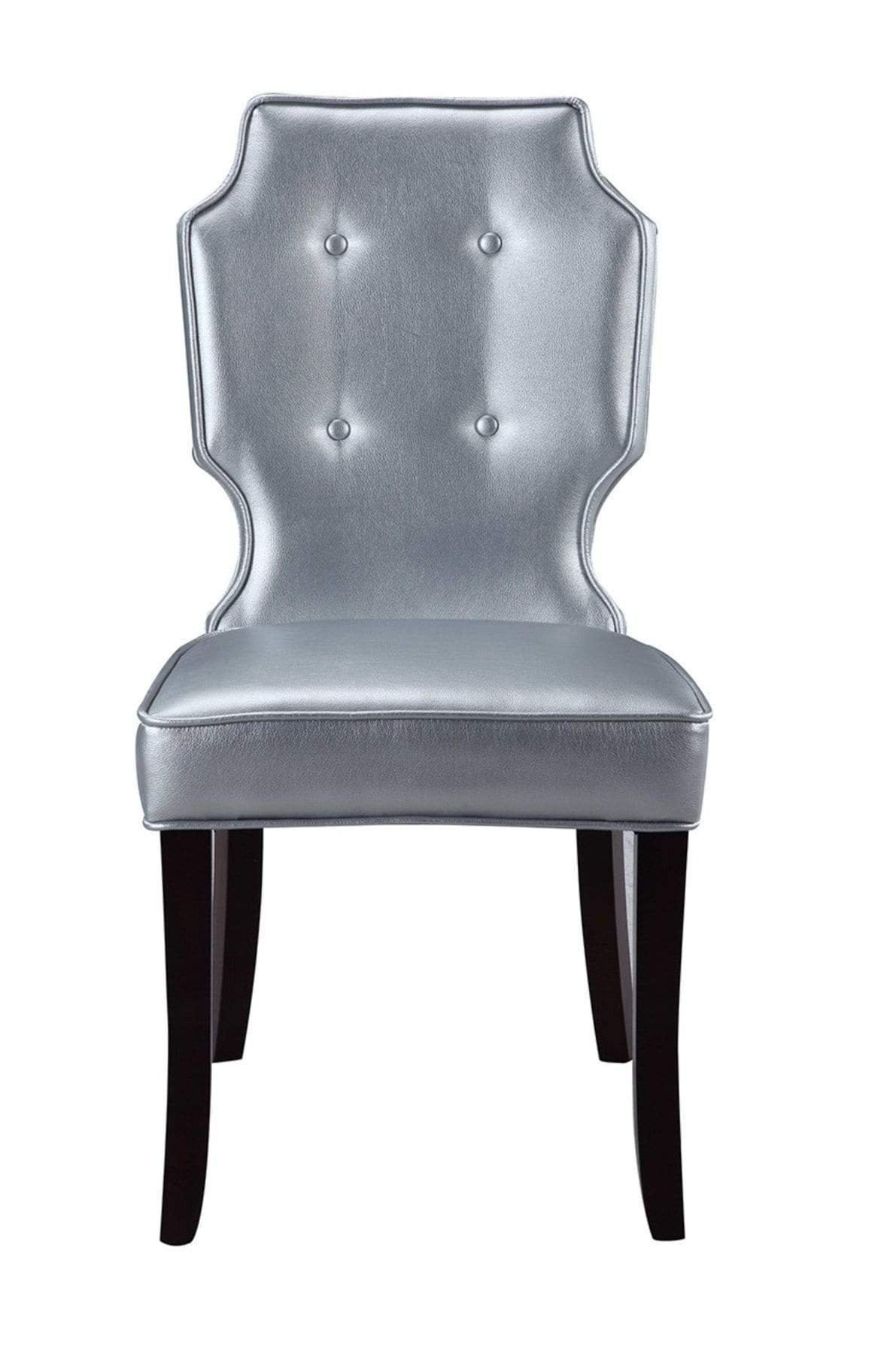 Iconic Home Lennon Faux Leather Tufted Dining Chair Set of 2