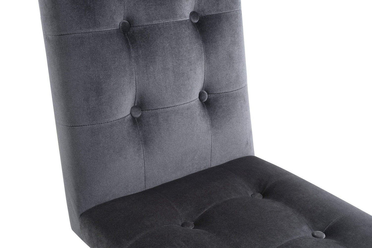 Iconic Home Liam Velvet Side Dining Chair Set of 2