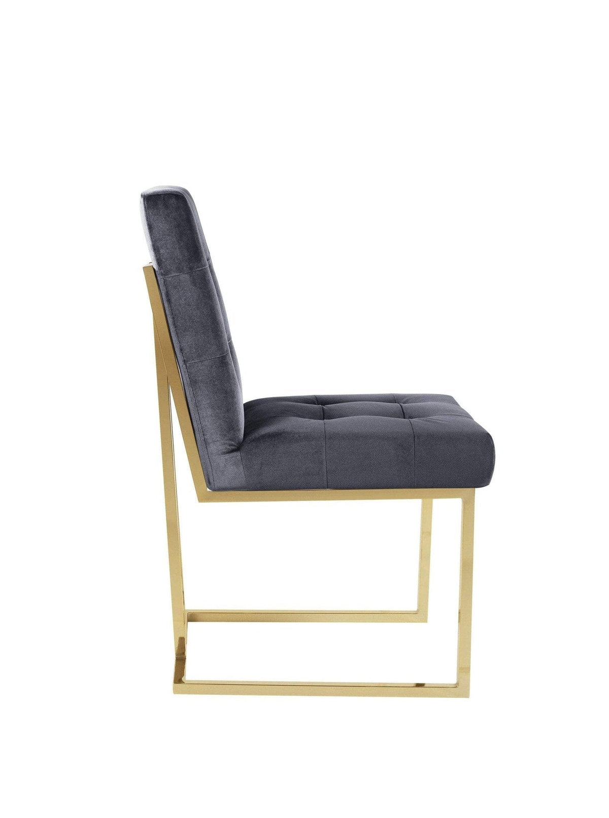 Iconic Home Liam Velvet Side Dining Chair Set of 2