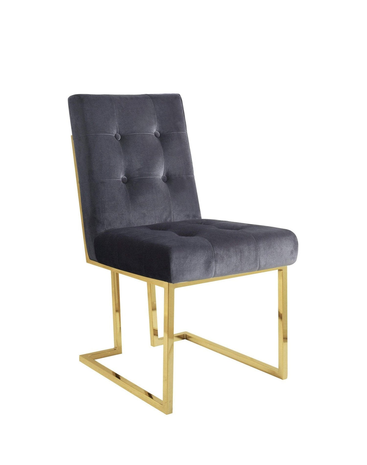 Iconic Home Liam Velvet Side Dining Chair Set of 2
