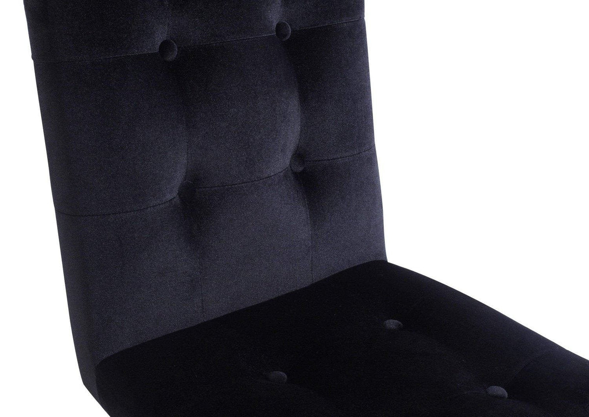 Iconic Home Liam Velvet Side Dining Chair Set of 2