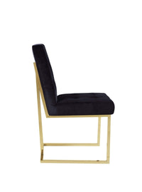 Iconic Home Liam Velvet Side Dining Chair Set of 2