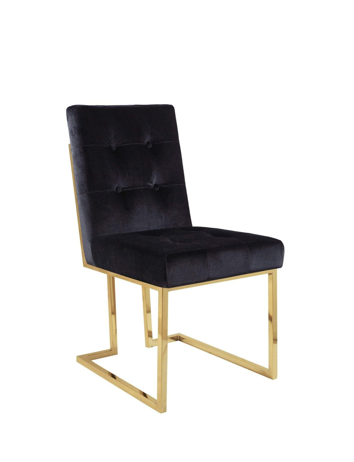 Iconic Home Liam Velvet Side Dining Chair Set of 2