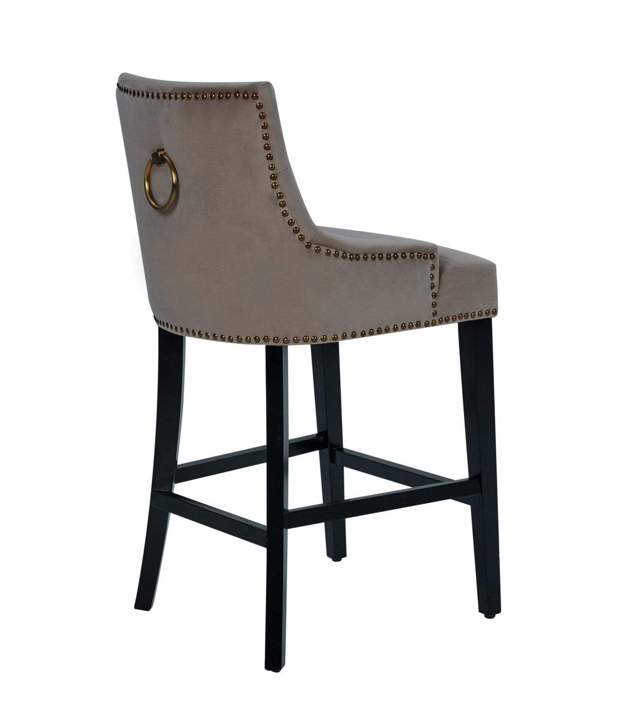 Iconic Home Lyric Tufted Velvet Counter Stool Chair