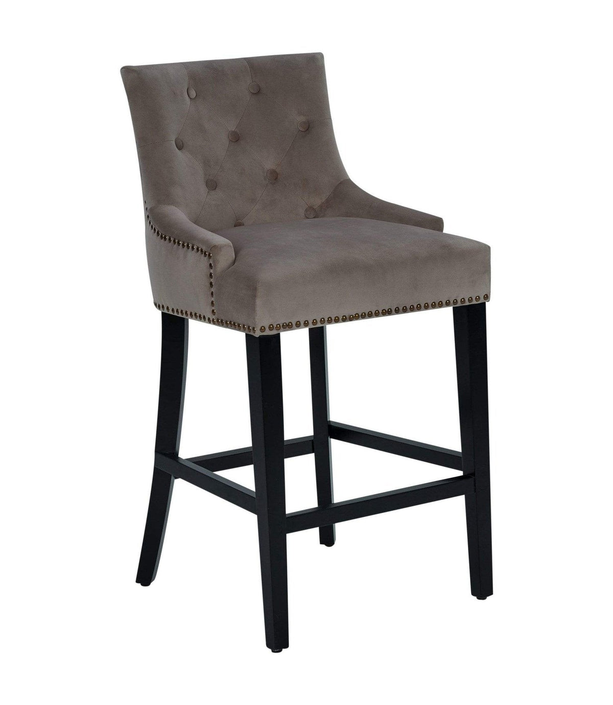 Iconic Home Lyric Tufted Velvet Counter Stool Chair