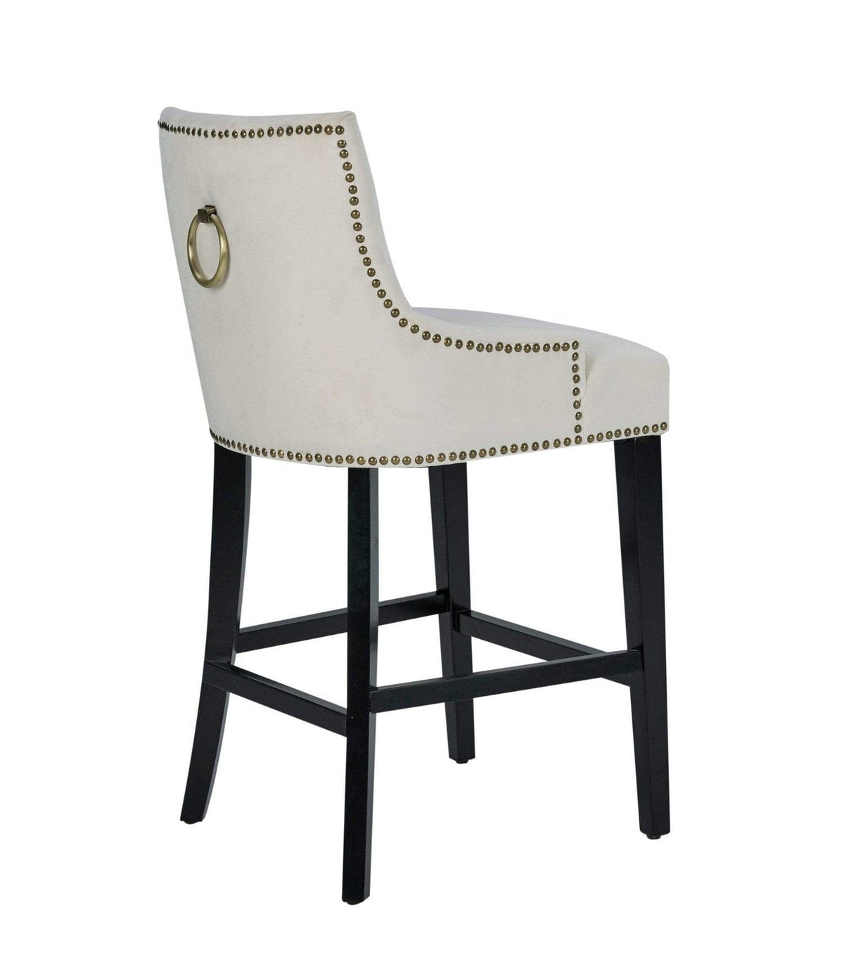 Iconic Home Lyric Tufted Velvet Counter Stool Chair
