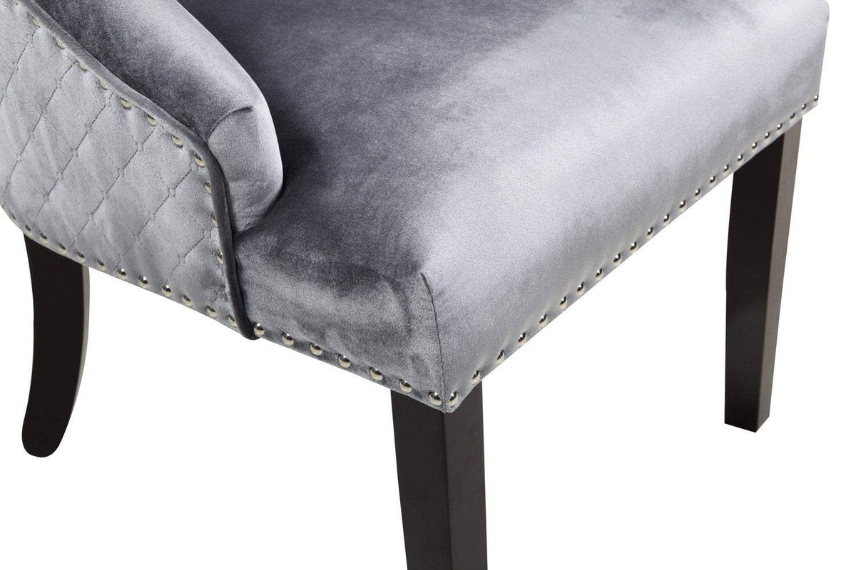 Iconic Home Machla Tufted Velvet Dining Chair Set of 2