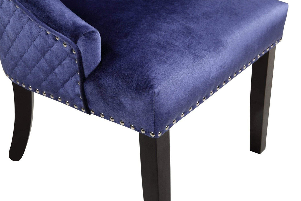 Iconic Home Machla Tufted Velvet Dining Chair Set of 2