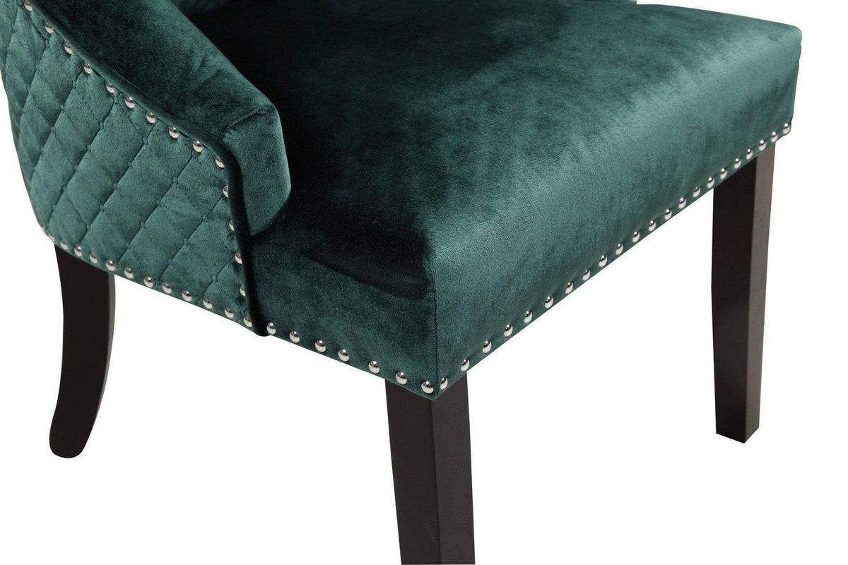 Iconic Home Machla Tufted Velvet Dining Chair Set of 2
