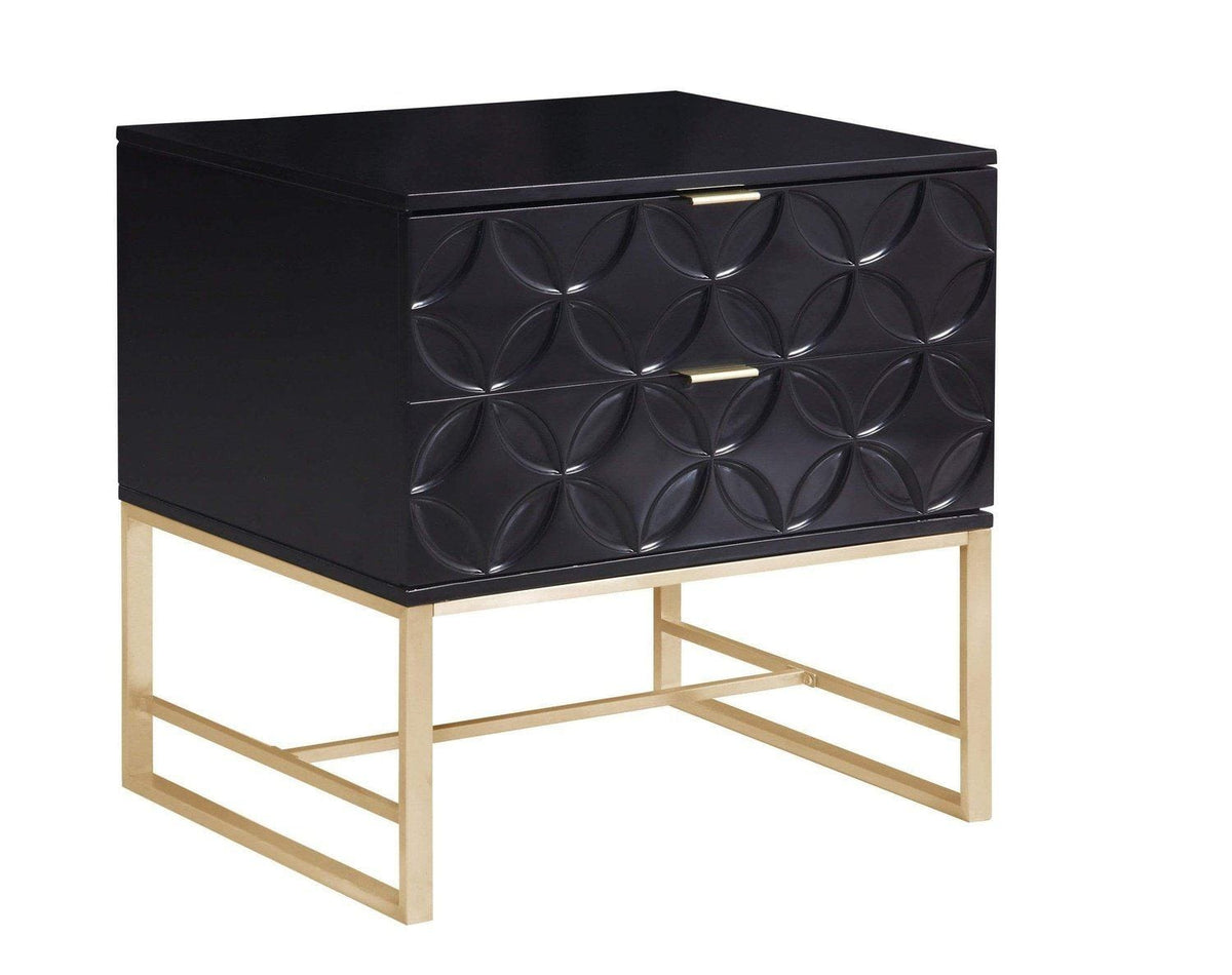 Iconic Home Mantau End Side Table | Nightstand