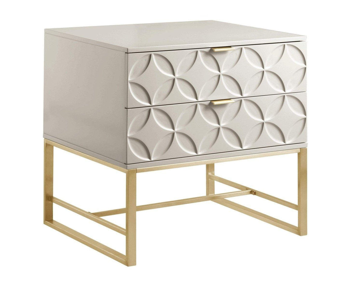 Iconic Home Mantau End Side Table | Nightstand