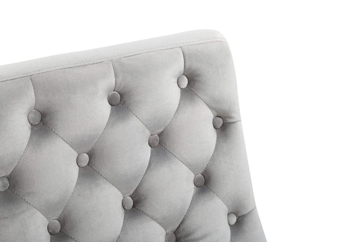 Iconic Home Moriah Tufted Velvet Accent Chair