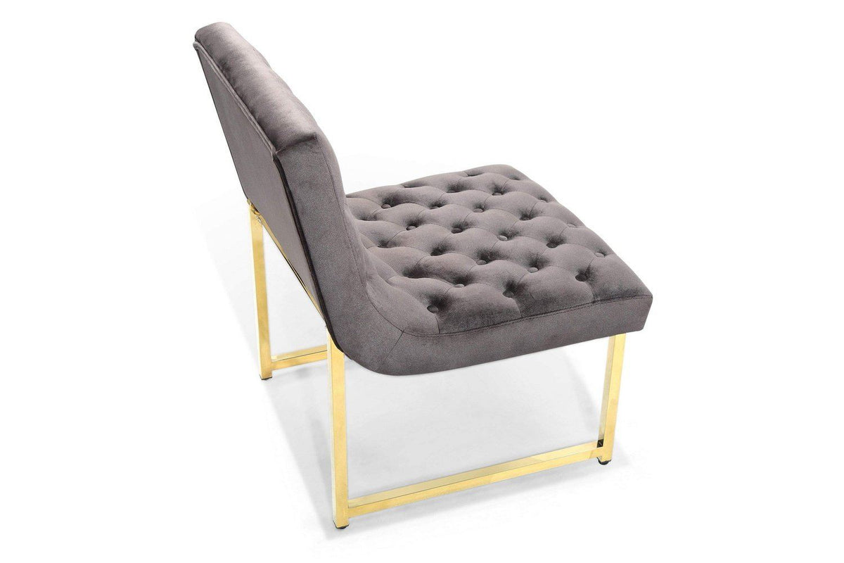 Iconic Home Moriah Tufted Velvet Accent Chair