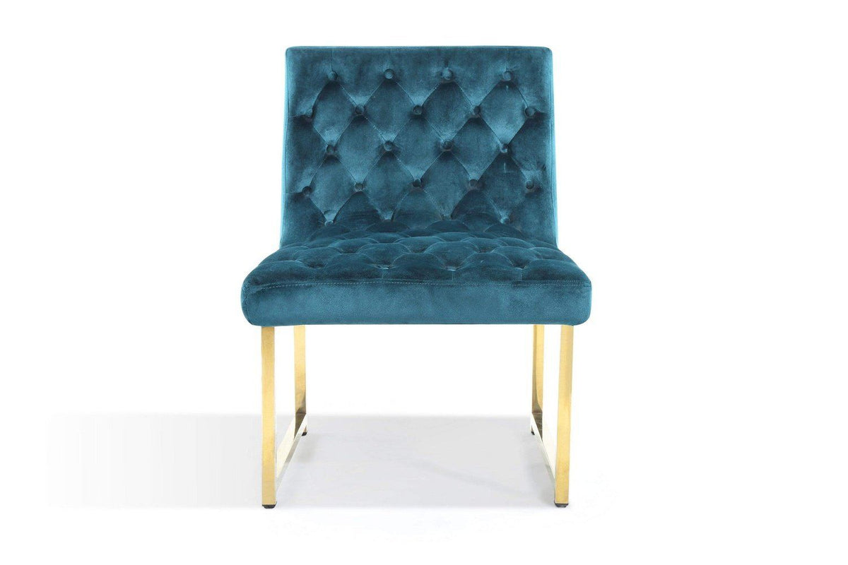 Iconic Home Moriah Tufted Velvet Accent Chair