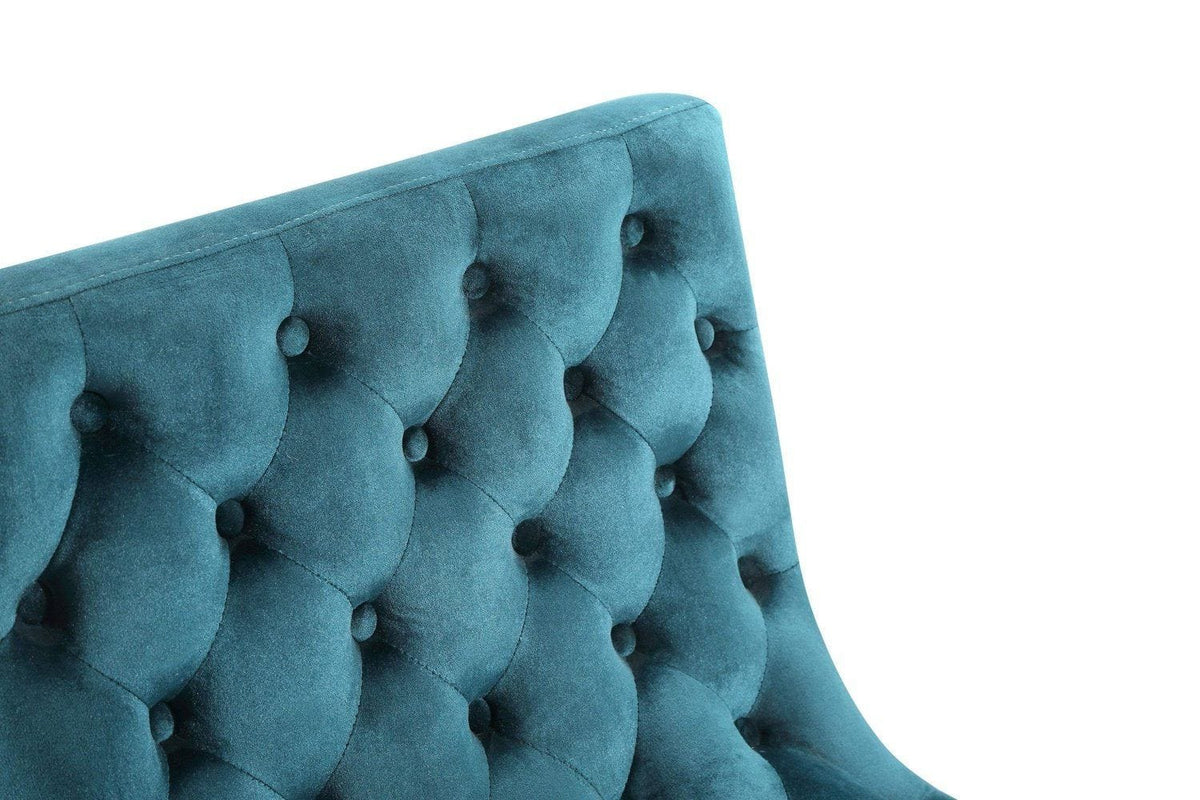 Iconic Home Moriah Tufted Velvet Accent Chair