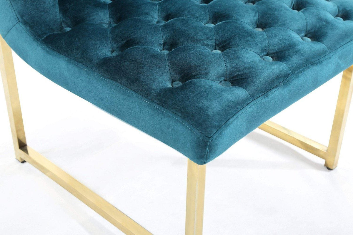Iconic Home Moriah Tufted Velvet Accent Chair