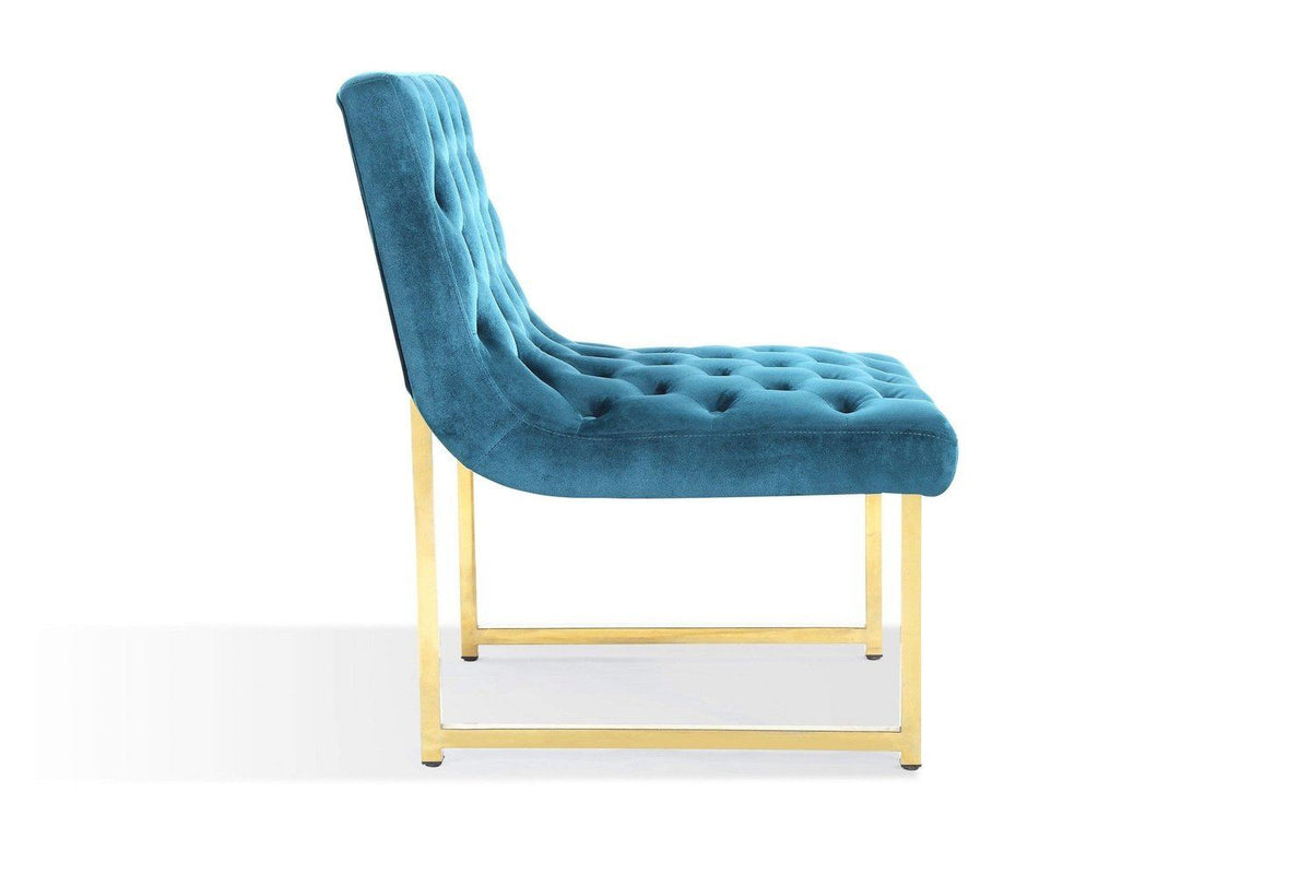 Iconic Home Moriah Tufted Velvet Accent Chair