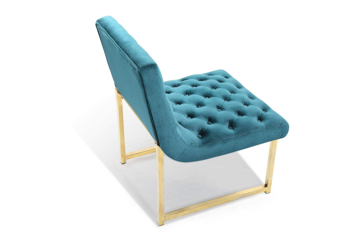 Iconic Home Moriah Tufted Velvet Accent Chair