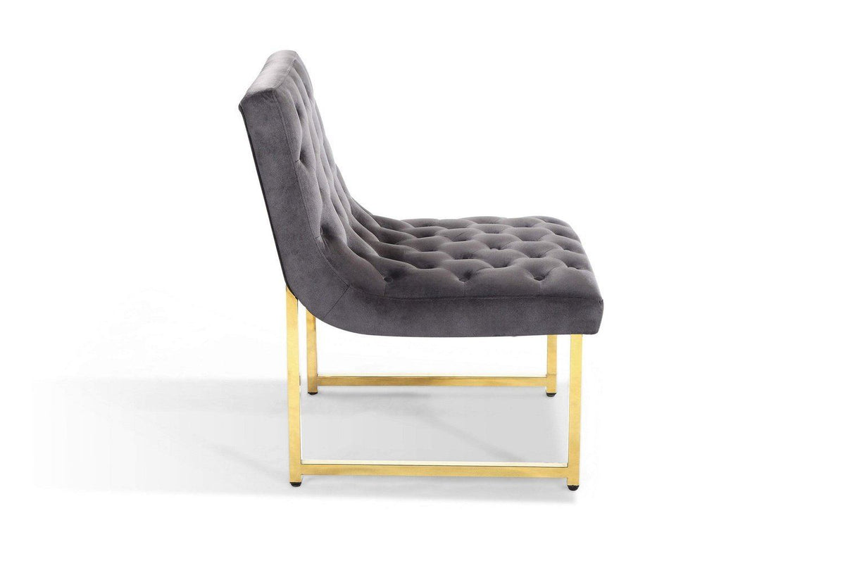 Iconic Home Moriah Tufted Velvet Accent Chair