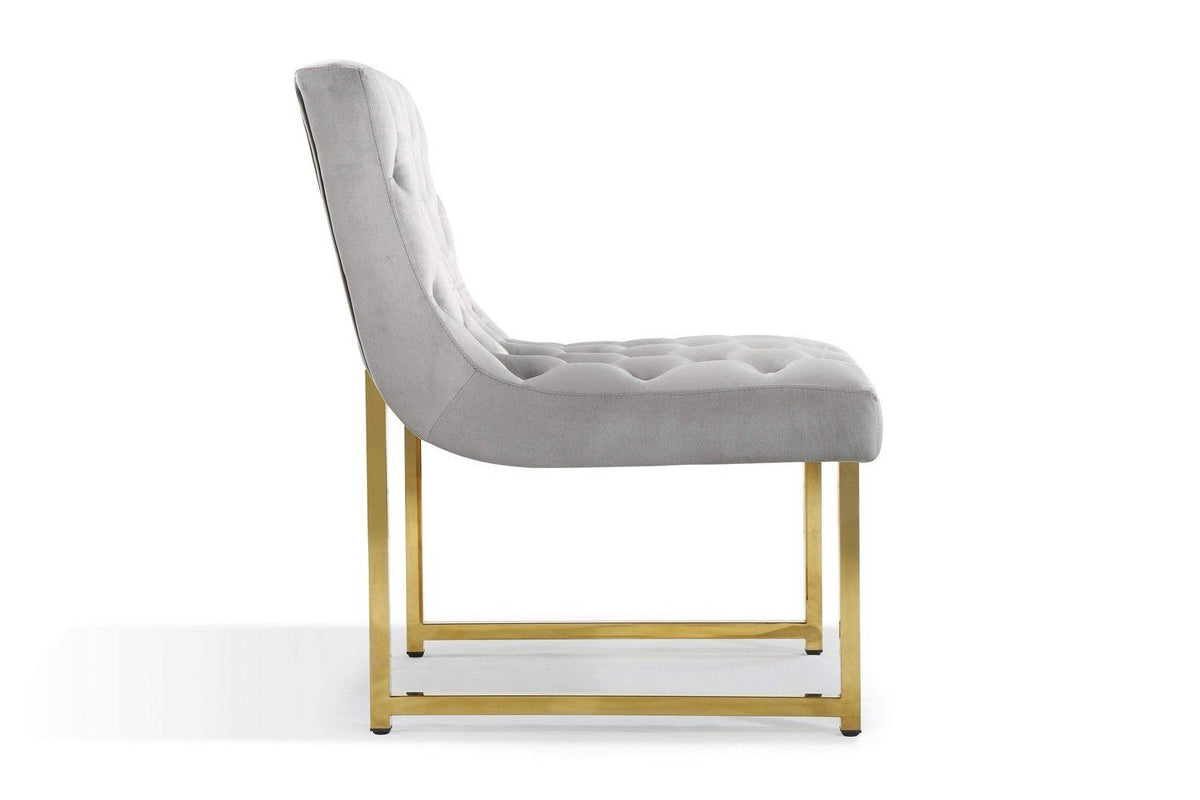 Iconic Home Moriah Tufted Velvet Accent Chair