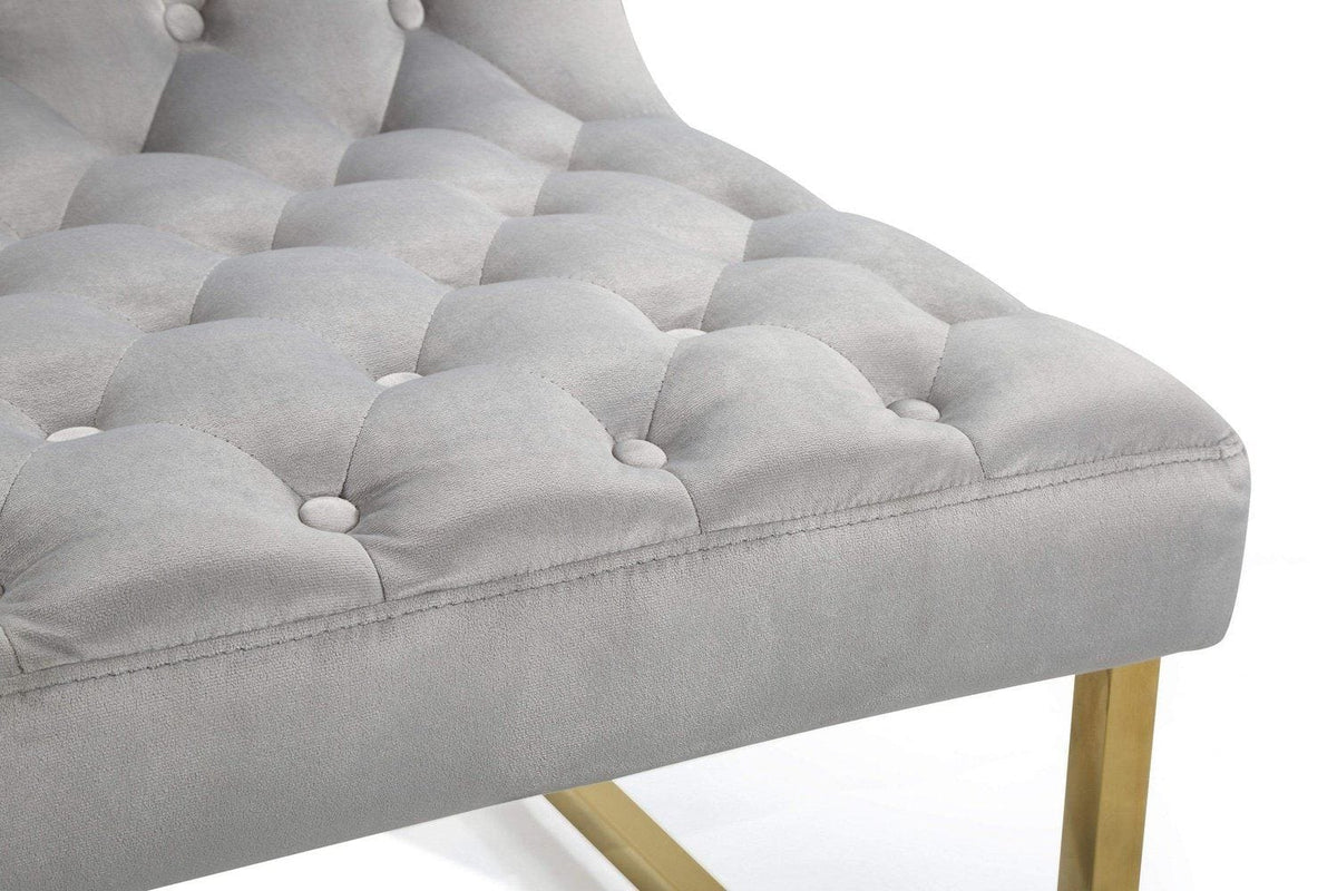 Iconic Home Moriah Tufted Velvet Accent Chair