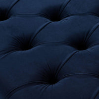 Iconic Home Neil Tufted Velvet Bench X-Frame