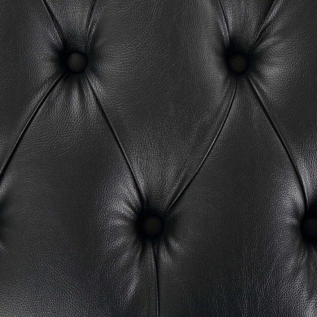 Iconic Home Pierre Faux Leather Square Ottoman Center Table