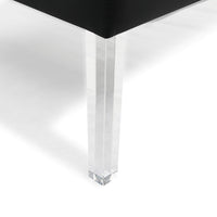 Iconic Home Pierre Faux Leather Square Ottoman Center Table