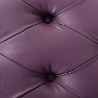 Iconic Home Pierre Faux Leather Square Ottoman Center Table