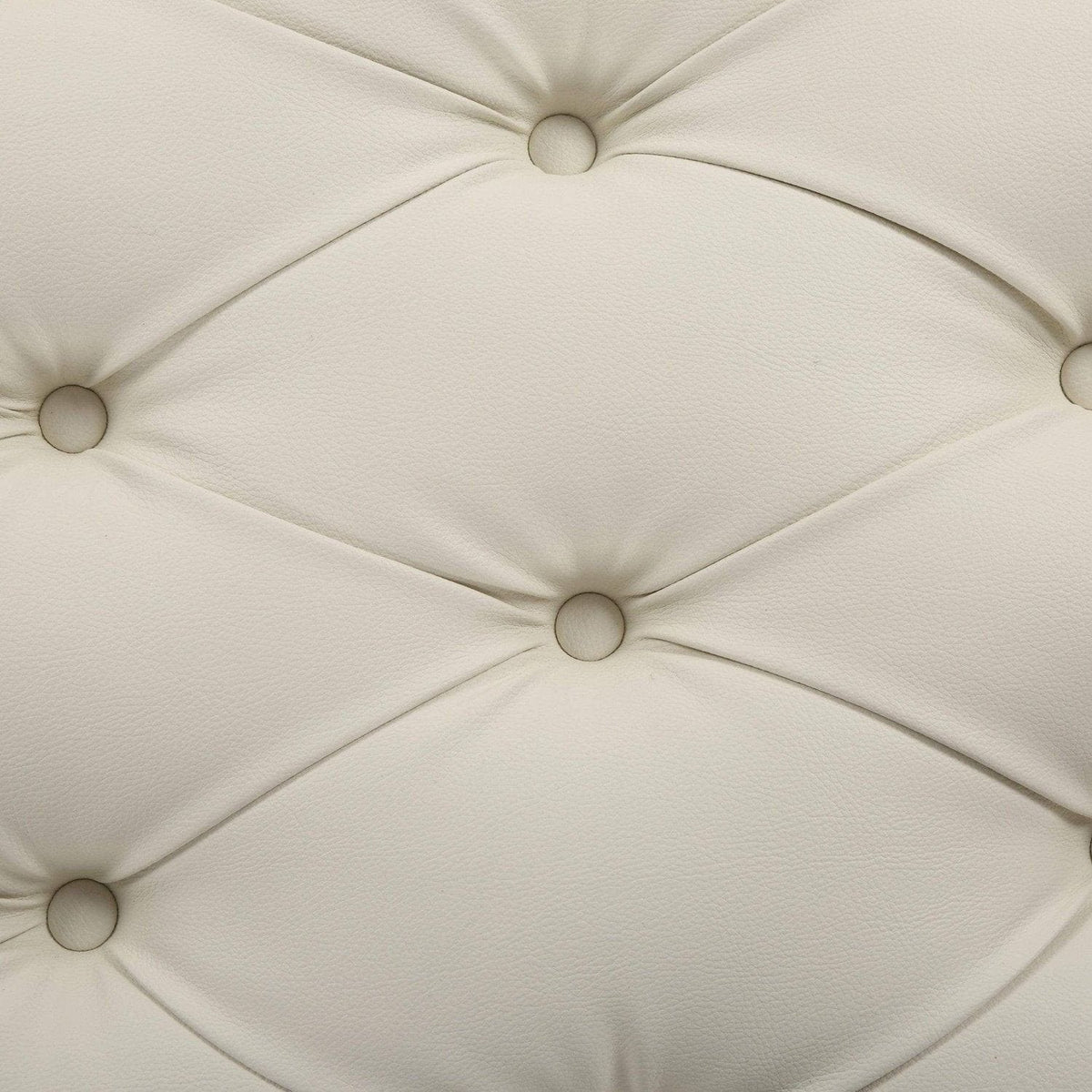 Iconic Home Pierre Faux Leather Square Ottoman Center Table