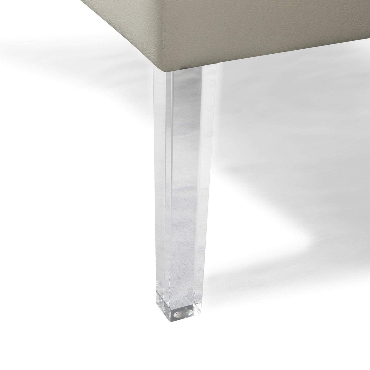 Iconic Home Pierre Faux Leather Square Ottoman Center Table