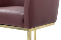 Iconic Home Tess Faux Leather Bar Stool Chair Gold Base