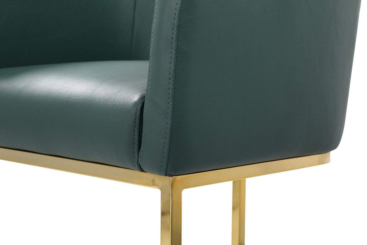 Iconic Home Tess Faux Leather Counter Stool Chair Gold Base
