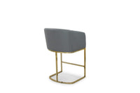 Iconic Home Tess Faux Leather Counter Stool Chair Gold Base