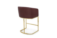 Iconic Home Tess Faux Leather Counter Stool Chair Gold Base