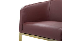 Iconic Home Tess Faux Leather Counter Stool Chair Gold Base