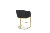 Iconic Home Tess Faux Leather Counter Stool Chair Gold Base