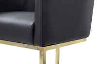 Iconic Home Tess Faux Leather Counter Stool Chair Gold Base