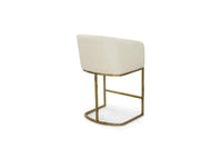 Iconic Home Tess Faux Leather Counter Stool Chair Gold Base