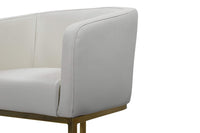Iconic Home Tess Faux Leather Counter Stool Chair Gold Base