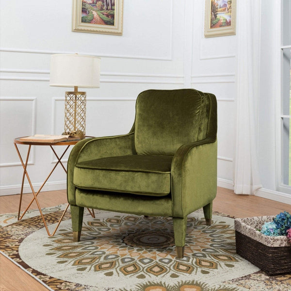 Iconic Home Tzivia Plush Velvet Accent Club Chair